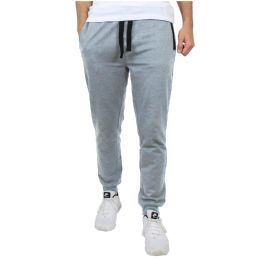24 Pieces Men's SliM-Fit French Terry Joggers Solid Heather Assorted Sizes S-Xxl - Mens Pants