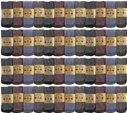 48 Pairs Yacht & Smith Mens Thermal Gripper Bottom Winter Socks, Warm Cold Resistant Bulk Pack - Mens Thermal Sock