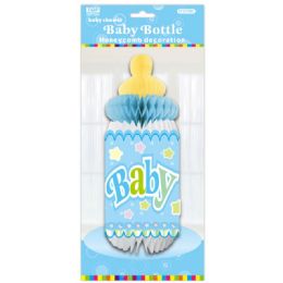 96 Wholesale Honeycomb Baby Bottle In Blue