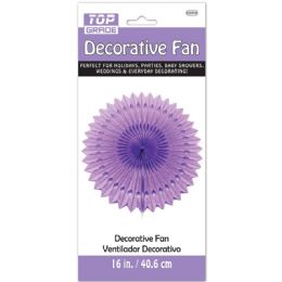 96 Pieces Fan In Purple Decor - Hanging Decorations & Cut Out