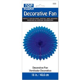 96 Wholesale Fan In Royal Blue Decor