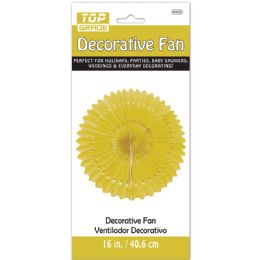 96 Pieces Fan In Gold Decor - Hanging Decorations & Cut Out