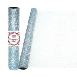 24 Wholesale Decoration Mesh Roll In Silver