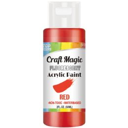 2oz/60ml Acrylic Paint Fluorescent Red