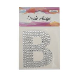 120 Wholesale Crystal Sticker B In Silver