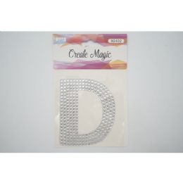 120 Wholesale Crystal Sticker D In Silver