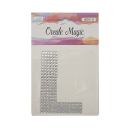 120 Wholesale Crystal Sticker L In Silver