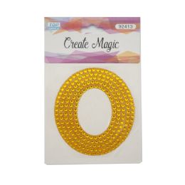 120 Wholesale Crystal Sticker O In Gold