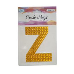 120 Wholesale Crystal Sticker Z In Gold