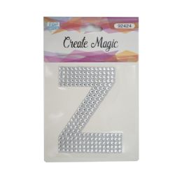 120 Wholesale Crystal Sticker Z In Silver