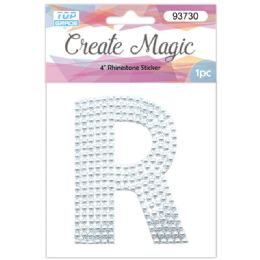 120 Wholesale Pearl Sticker In Silver Letter R