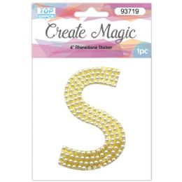 120 Wholesale Pearl Sticker In Gold Letter S