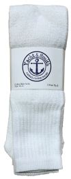 84 Wholesale Yacht & Smith Men's White Cotton Terry Tube Socks, 30 Inch Long Athletic Tube Socks, Size 10-13