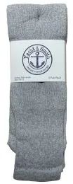 120 Wholesale Yacht & Smith Men's Cotton 31 Inch Tube Socks, Referee Style, Size 10-13 Solid Gray