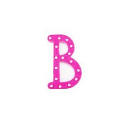 96 Pieces Pink And Silver Trimming Letter B - Foam & Felt