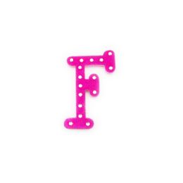 96 Pieces Pink And Silver Trimming Letter F - Foam & Felt