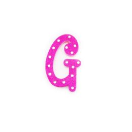 96 Wholesale Pink And Silver Trimming Letter G