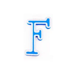 96 Pieces Blue And Silver Trim Letter F - Foam & Felt