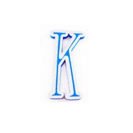 96 Wholesale Blue And Silver Trim Letter K