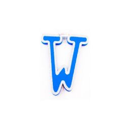 96 Wholesale Blue And Silver Trim Letter W