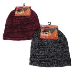 12 Pieces Polar Extreme Heat Mens Marl Pull Hat - Winter Hats