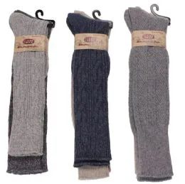 24 Wholesale Women's 20% Wool Otk Socks Two Pair Pack