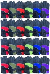 24 Wholesale Yacht & Smith Children's Winter Thermal Ski Gloves