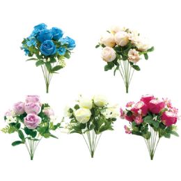 24 Wholesale 12 Head Flower In Assorted Color