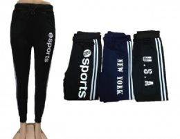 36 Wholesale Women's Cotton Sweatpants Cozy Joggers Pants Tapered Active Yoga Lounge Casual Travel Pants With Pockets