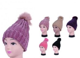 72 Pieces Winter Beanie Hat For Women Warm Thick Skull Cap Big Fur Pom Pom Hats For Women - Winter Beanie Hats