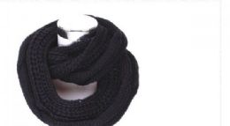 36 Wholesale Womens Thick Ribbed Knit Winter Infinity Circle Loop Scarf