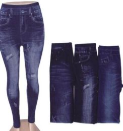 36 Wholesale Women's Denim Leggings With Pockets