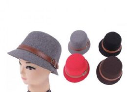 60 Bulk Women's Vintage Felt Cloche Bucket Bowler Hat Winter Women Church Hats