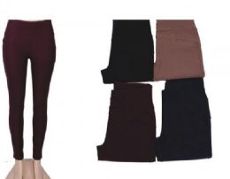60 Wholesale Womens Stretch Is Comfort Women's Teamwear Foldover Capri Length Cotton Leggings