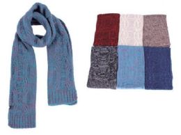 48 Wholesale Women's Cable Knit Scarf