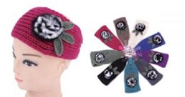 120 Bulk Ear Muffler Headwrap For Women Knit Earmuff With Flower