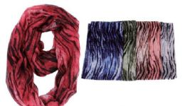 72 Wholesale Women's Printed Light Weight Infinity Scarf