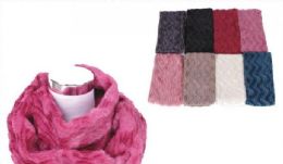 72 Wholesale Women's Plush Solid Winter Infinity Scarf