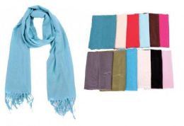 48 Wholesale Plain Solid Color Classic Soft Luxurious Winter Scarf For Men Women