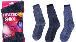 60 Units of Mens Heated Sock - Big And Tall Mens Tube Socks