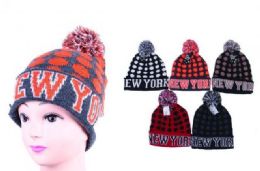 72 Wholesale Men New York Winter Beanie Hat