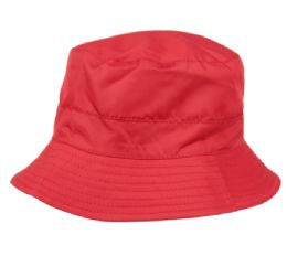 12 Bulk Ladies Waterproof Packable Rain Bucket Hat With Zipper Closure In Burgandy
