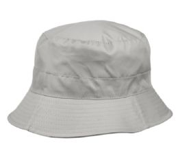 12 Wholesale Ladies Waterproof Packable Rain Bucket Hat With Zipper Closure In Dark Grey