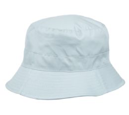 12 Bulk Ladies Waterproof Packable Rain Bucket Hat With Zipper Closure Light Gray