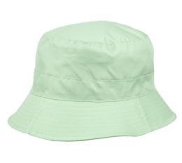 12 Bulk Ladies Waterproof Packable Rain Bucket Hat With Zipper Closure In Mint