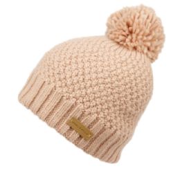 12 Pieces Wool Blend Cable Knit Pom Pom Beanie With Sherpa Lining - Fashion Winter Hats
