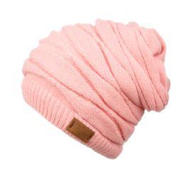 12 Pieces Ruched 2 In 1 Ponytail Slouchy Beanie Head Wrap In Indi Pink - Winter Beanie Hats