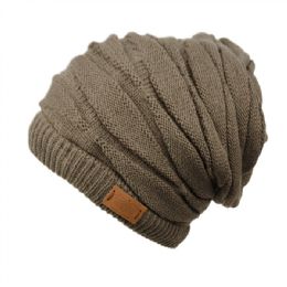 12 Pieces Ruched 2 In 1 Ponytail Slouchy Beanie Head Wrap In Olive - Winter Beanie Hats