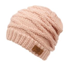 12 Pieces Criss Cross Pattern Knit Beanie - Fashion Winter Hats