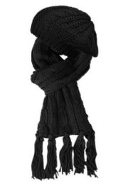 12 Wholesale Knit Beret And Scarf Set